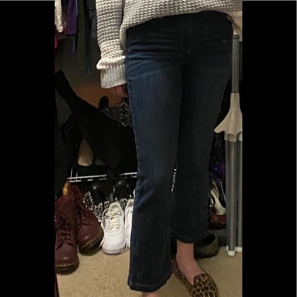 Express bell crop high rise jeans